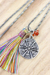 Necklaces Sterling Thai Buddha Necklace with Tassel JN685