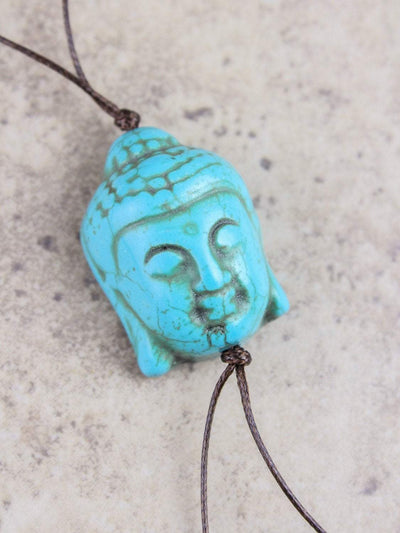 Necklaces Turquoise Classic Serene Buddha Necklace JN693.turquoise