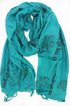 New Items,Om,Scarves Default Sage Om Scarf scarf022