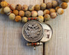 One of a Kind,Jewelry,Mala Beads,New Items,Om,Tibetan Style,Men's Jewelry,Women Default Tibetan Optimism Mala with Crazy Lace Agate ml463