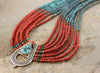 One of a Kind,Jewelry,New Items Default Masterpiece Tibetan Coral and Turquoise Necklace jn057