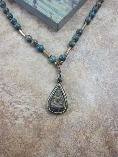 One of a Kind,Jewelry,New Items,Gifts,Tibetan Style Default Handmade Blue Sky Necklace by Christy Cohen jn065