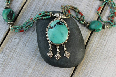 One of a Kind,Jewelry,New Items,Turquoise Default Turquoise Myra Necklace jn558