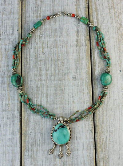 One of a Kind,Jewelry,New Items,Turquoise Default Turquoise Myra Necklace jn558