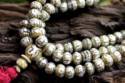 One of a Kind,Mala Beads,New Items Default Mother of Pearl Compassion Mala ml203