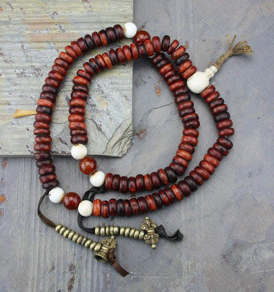 One of a Kind,Mala Beads,New Items,Tibetan Style,Men's Jewelry Default One of a Kind Bone Monk's Mala 13 monksmala13