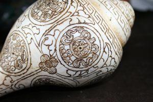 One of a Kind,Tibetan Style Default One of a Kind Conch Shell un016