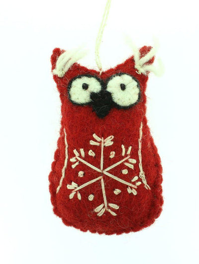 Ornaments Default Red Owl Ornament ho002