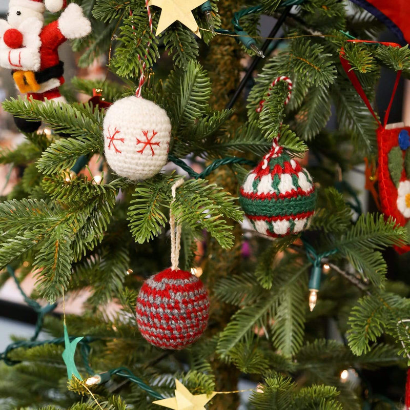 Ornaments Hand-Crocheted Wool Ornaments Set of 3 HO026