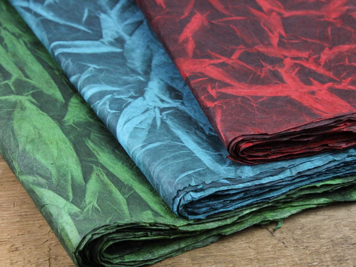 Paper Goods Red Colorful and Textured Nepalese Lokta Paper Sheets PA001.red