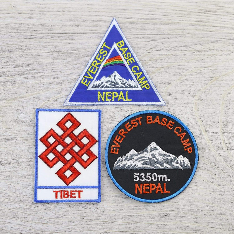 Patches Default Set of 3 Tibet/Base Camp Patches From Nepal ft018