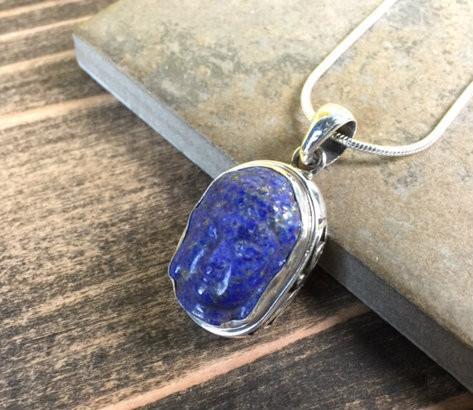 Pendants Celestial Blue Lapis Buddha Pendant jpbuddha002