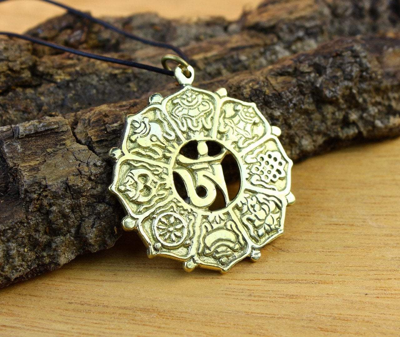 Pendants Default Brass Ashtamangala Pendant jp551