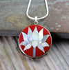 Pendants Default Coral and Mother of Pearl Lotus Pendant jp218