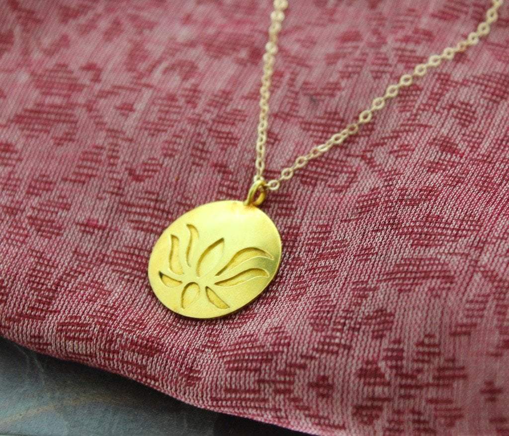 Pendants Default Exquisite Gold Lotus Pendant jp344