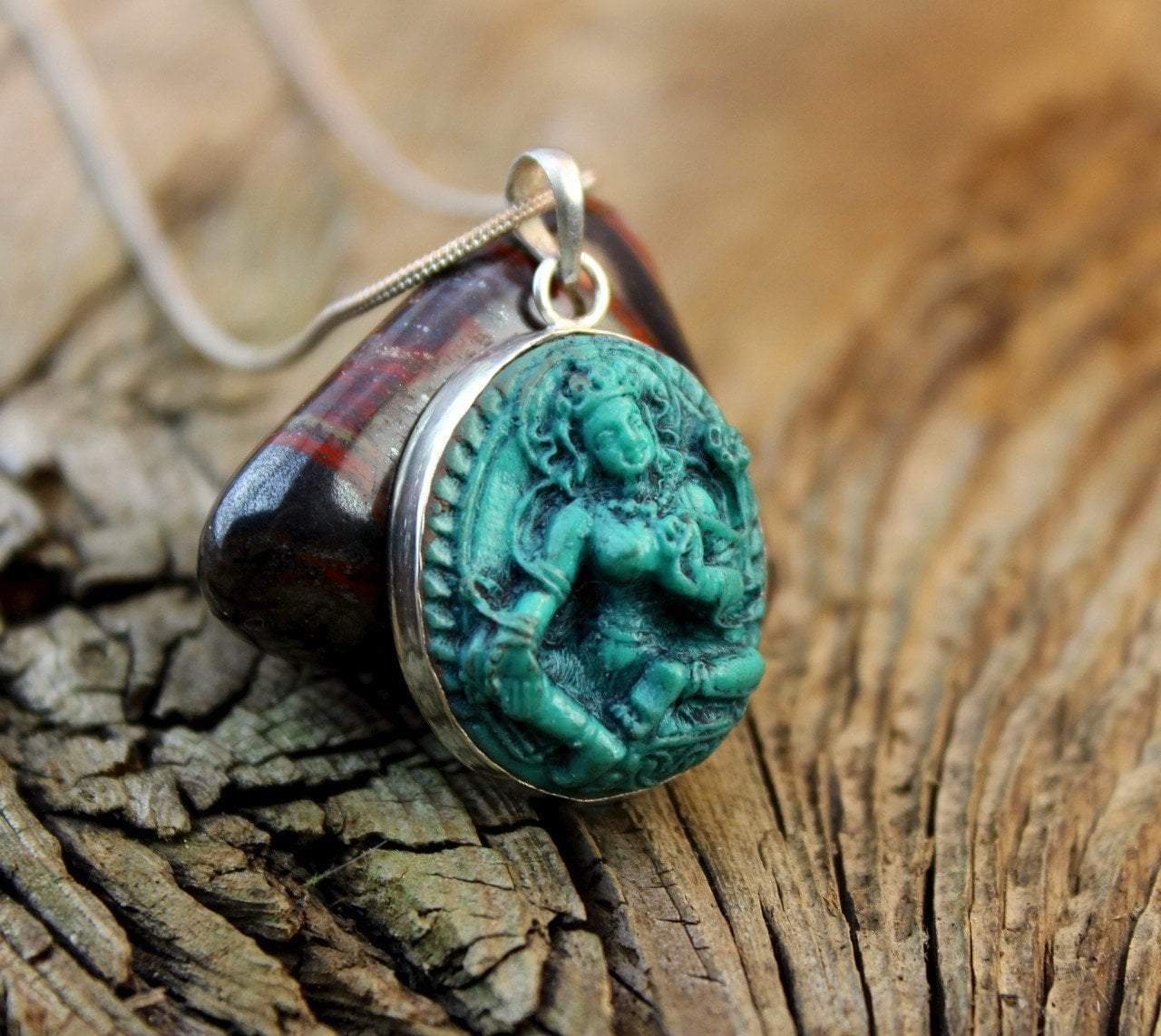 Green Tara Turquoise Pendant DharmaShop - Main Image