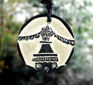 Pendants Default Stupa Stone pendant jn013