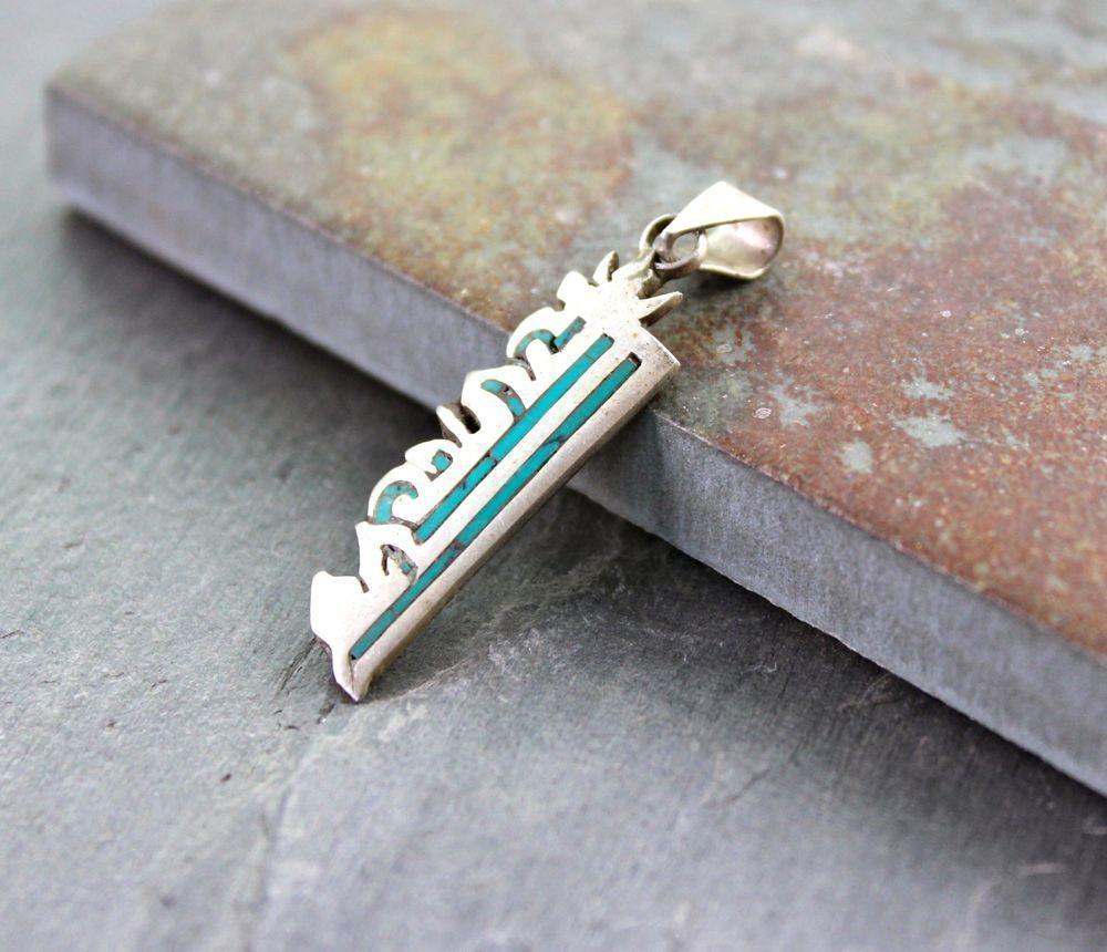 Pendants Default Tibetan Turquoise Mantra Pendant jp216