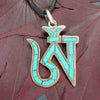 Pendants Default Turquoise Brass Tibetan Om Pendant jp095d