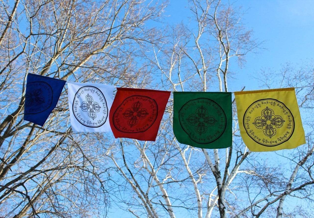 Double Dorje Compassion Prayer Flags - DharmaShop