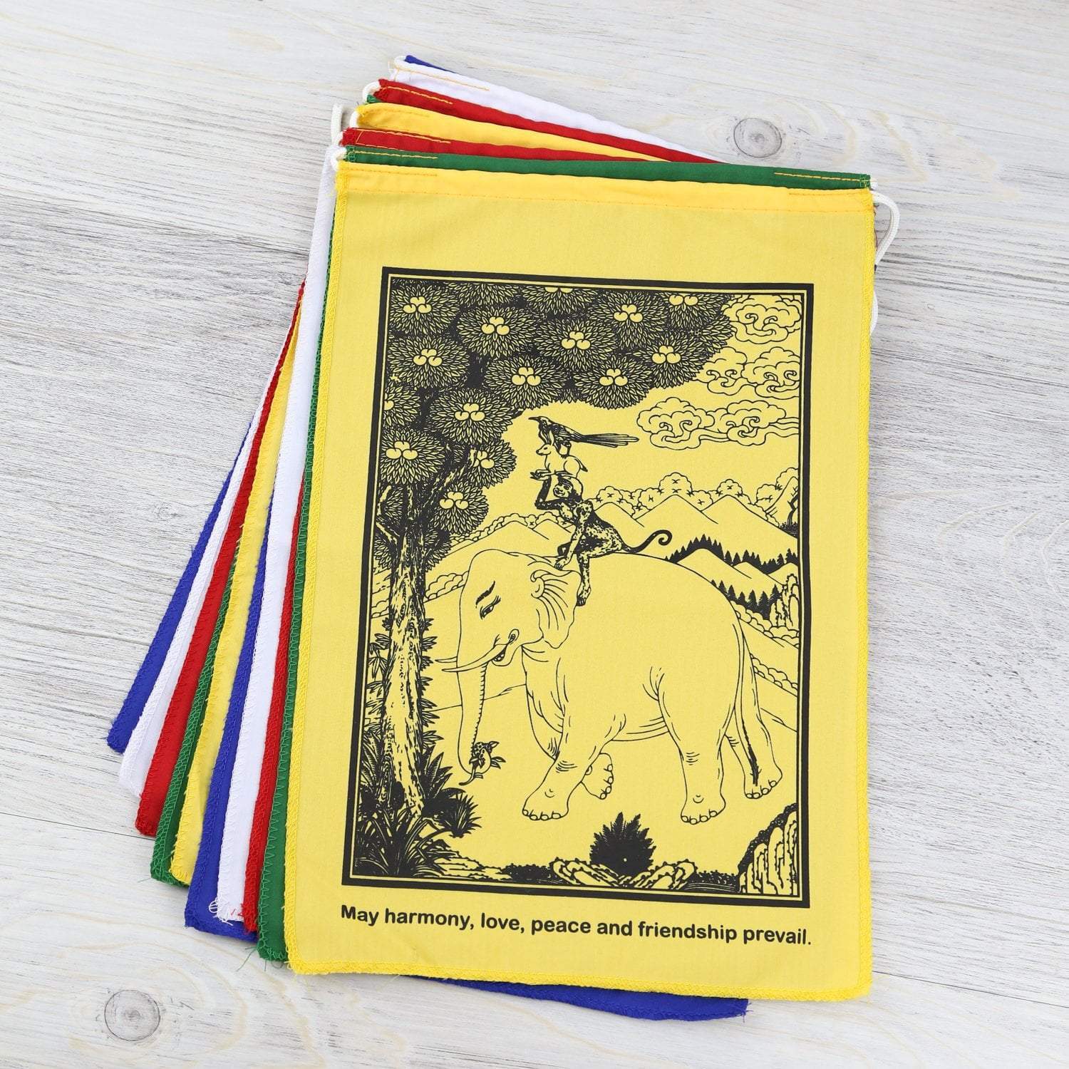 Prayer Flags Default Four Harmonious Friends Prayer Flags pf045