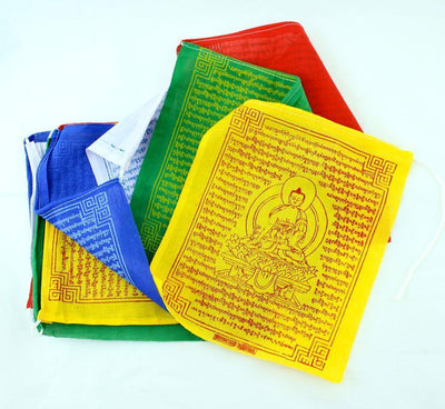 Prayer Flags,New Items,Tibetan Style,Deities Default Set of 10 Tibetan Medicine Buddha Prayer Flags pf063