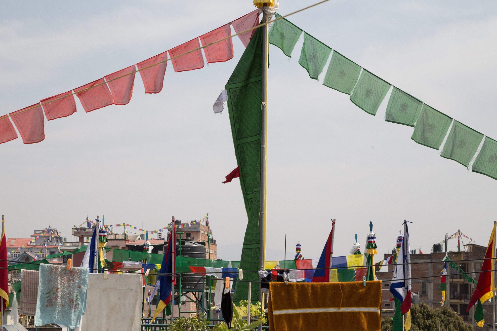 Prayer Flags,Under 35 Dollars Blue Multi-Color Vertical Prayer Flag (Choose Color) pf057blue