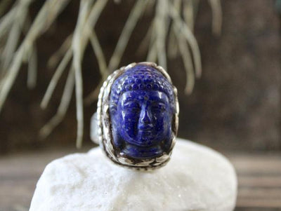 Ring Large Lapis Buddha Ring JR230