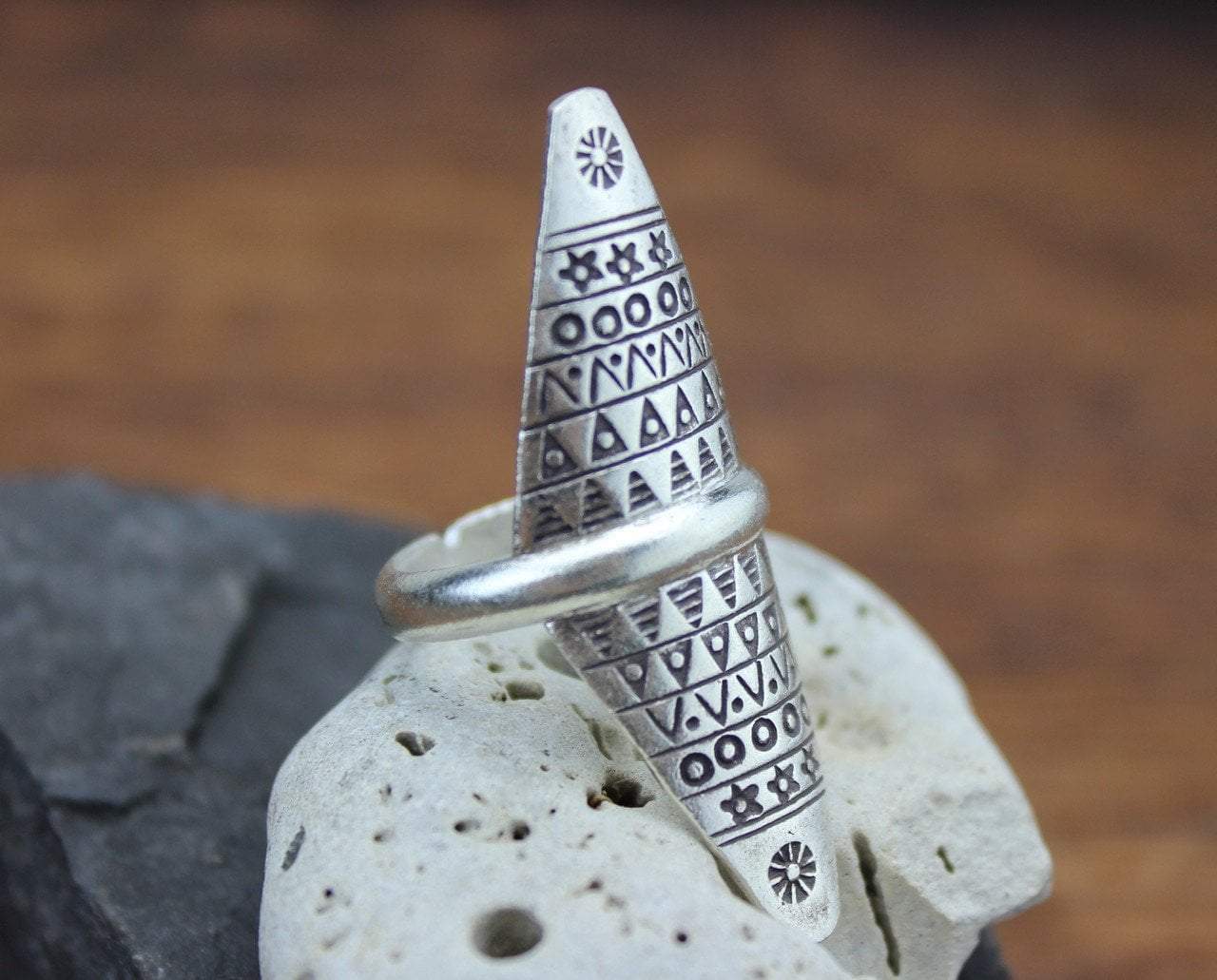 Presher Point Rings Stamped Point Ring - DharmaShop