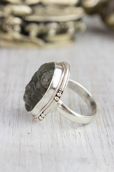 Rings 6 Protection and Balance Labradorite Buddha Ring JR225.06