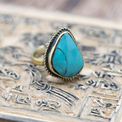Rings 6 Turquoise Ring Vintage Style JR259.06