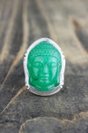 Rings 7.5 Hand Carved Jade Buddha Ring JR193.075