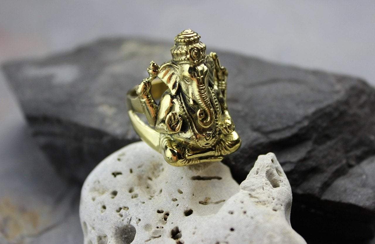 Gold Lord Ganesha Ring/ Religious Gold Ring/ Indian Finger Ring/ Indian  Adjustable Ring / Antique Indian Gold Temple Ring/temple Jewelry - Etsy