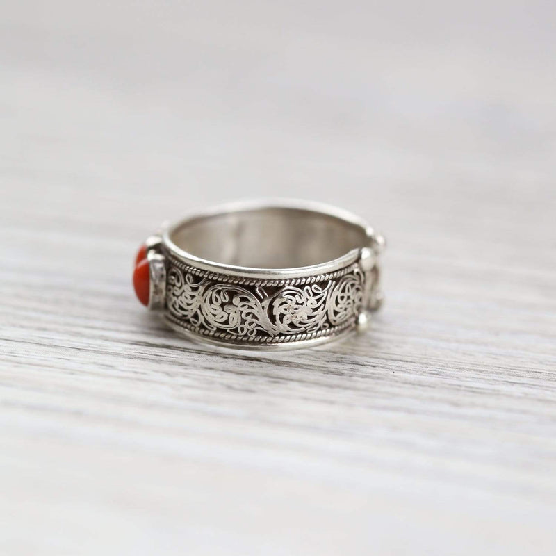 Antique Coral Transformation Ring - DharmaShop