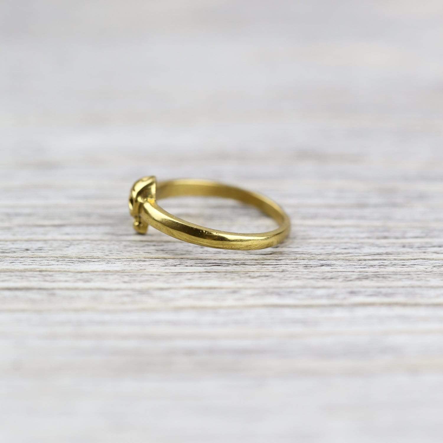 Brass Skull Impermanence Ring