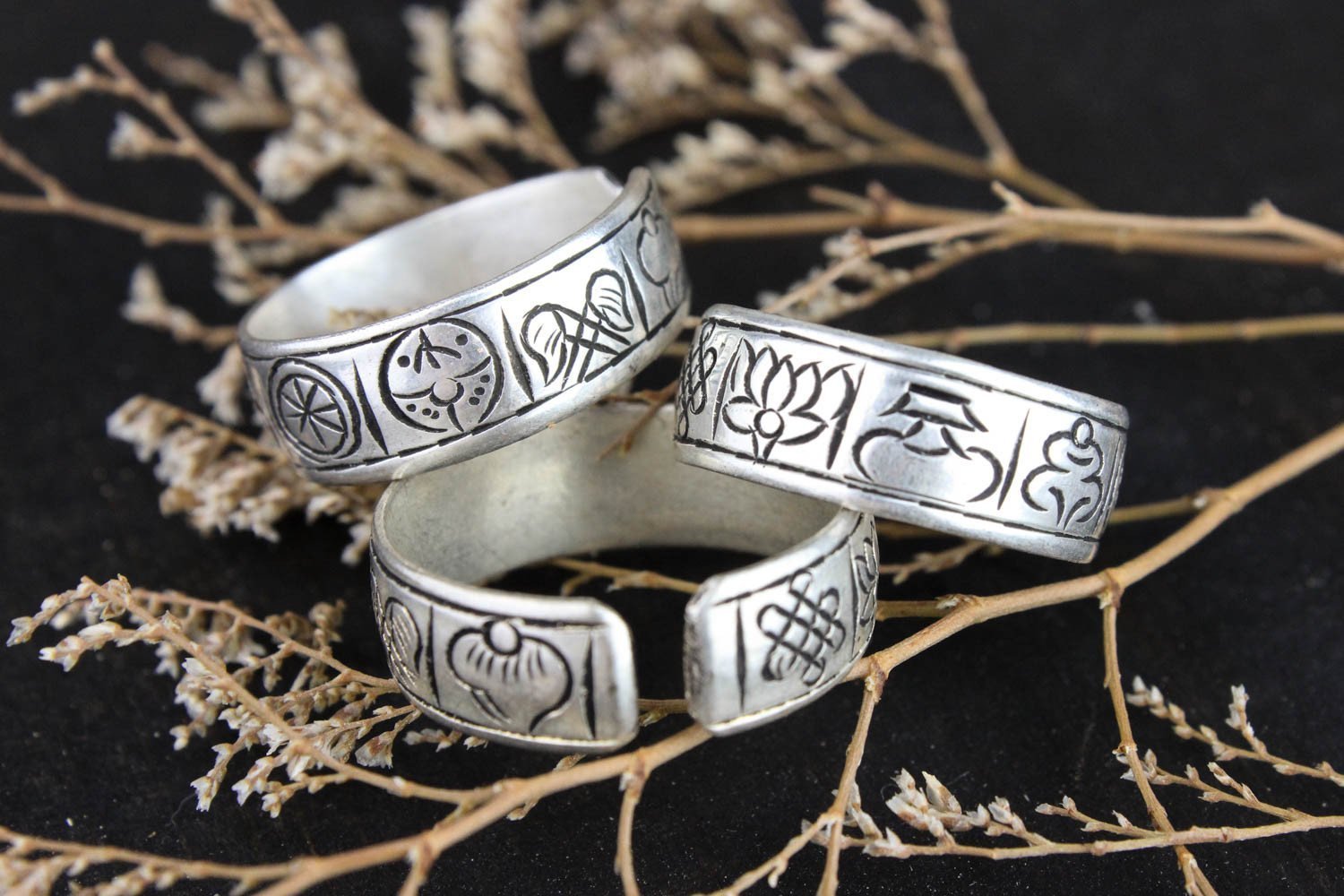 Rings Default Adjustable 8 Auspicious Ring jr019