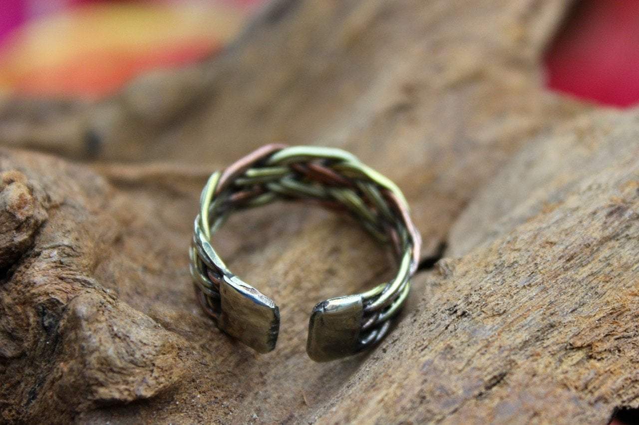 Three Metal Ringe Braided Three Metal Ring - DharmaShop