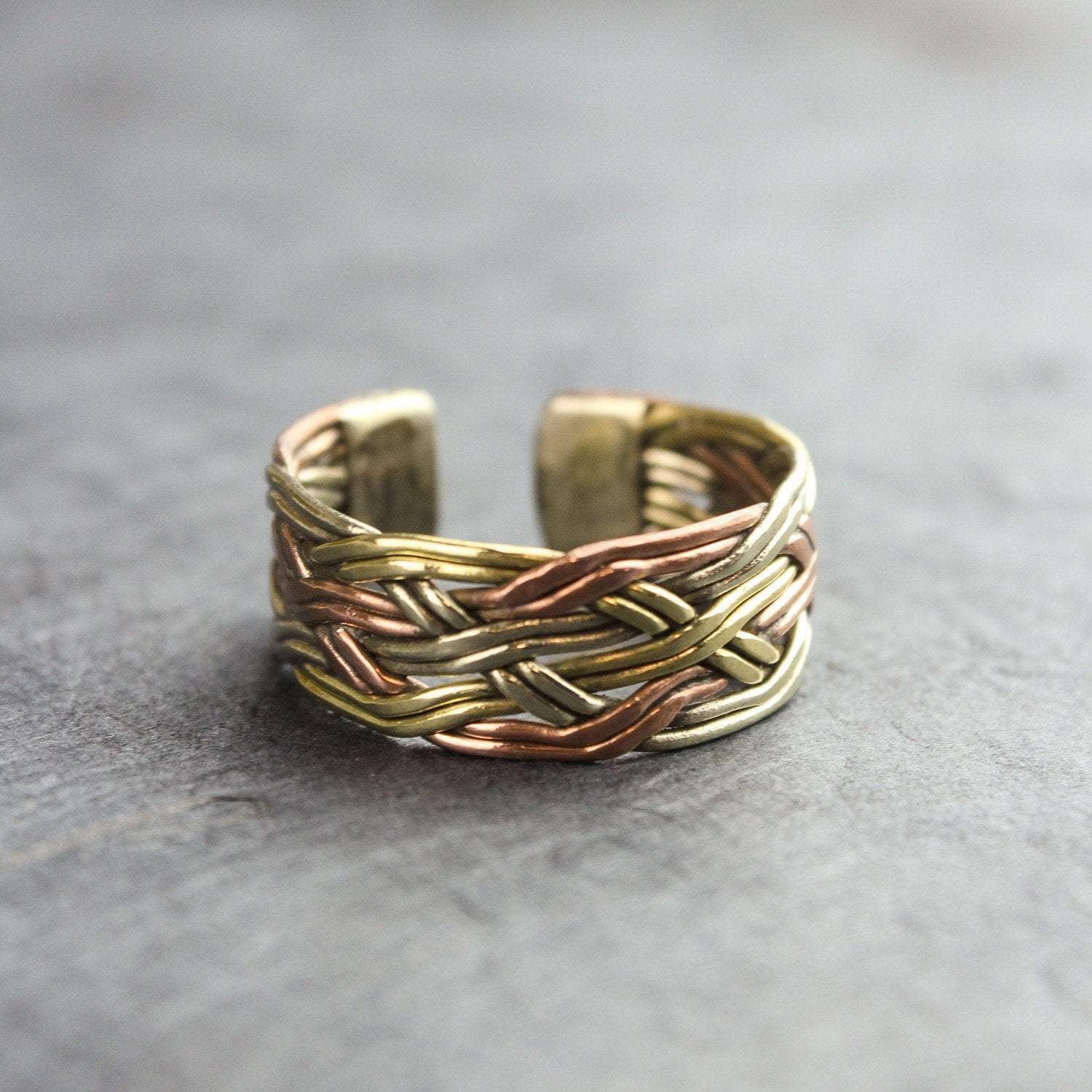Three Metal Ringe Braided Three Metal Ring - DharmaShop