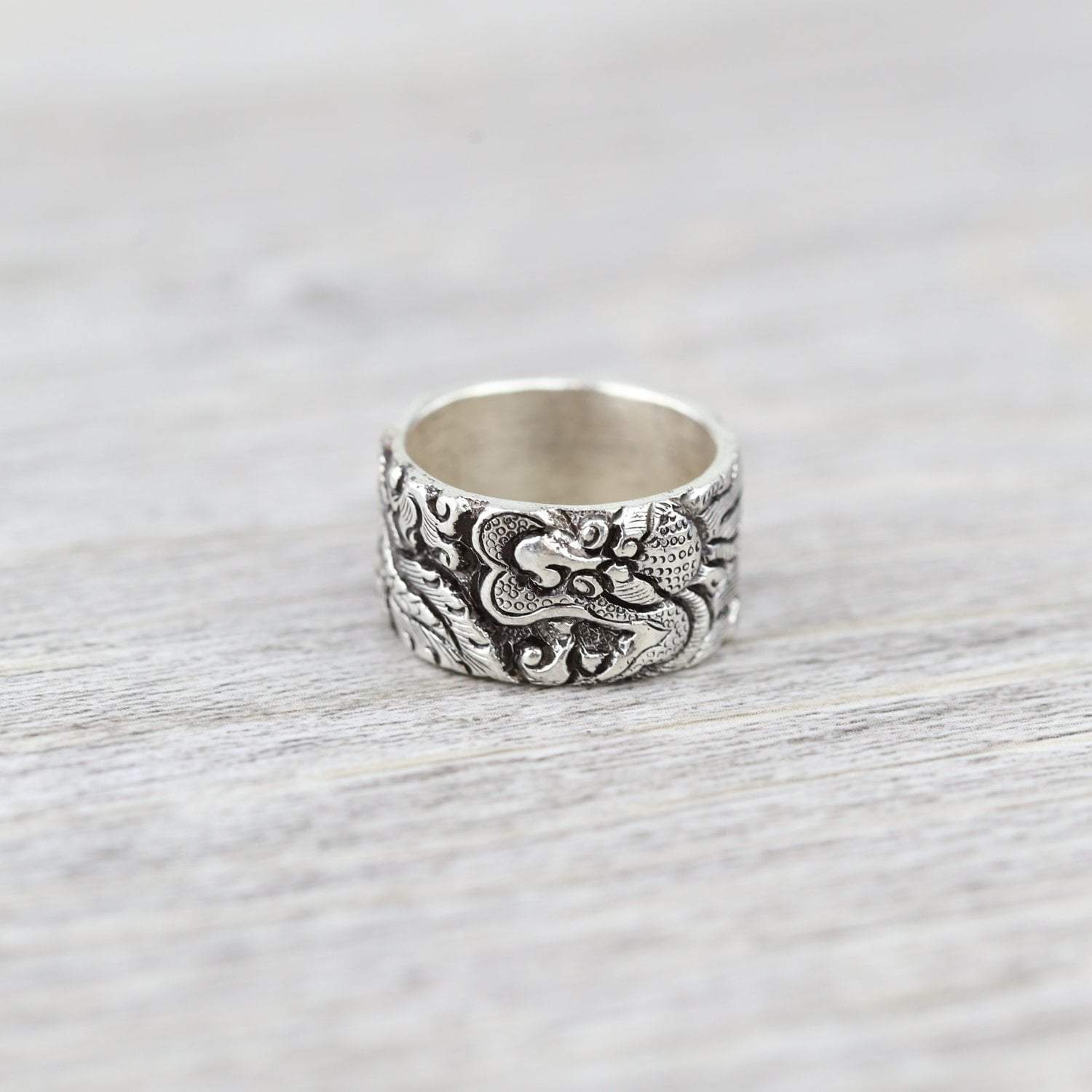 Dragon Adjustable Silver Colour Ring – MyGinie.in