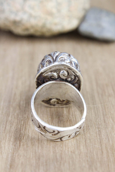 Rings Revitalizing Garnet Adjustable Buddha Ring JR223