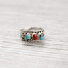 Turquoise and Coral Prosperity Ring