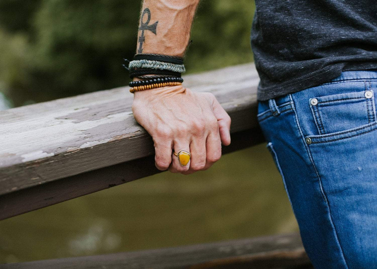 Vintage Copal Amber Ring - Handmade in Nepal - DharmaShop
