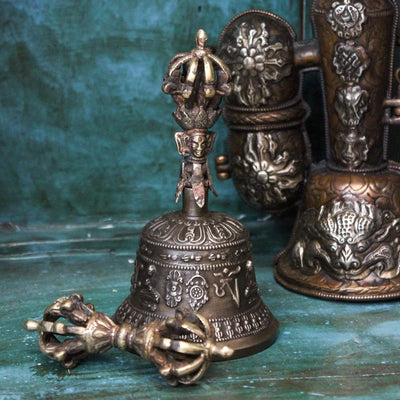 Ritual Items Default Finest Quality Bell and Dorje with Case rb005