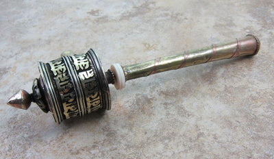 Ritual Items Default Hand Held Metal Prayer Wheel rp001
