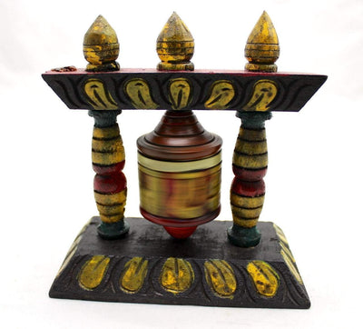 Ritual Items Default Painted Temple Prayer Wheel rp007