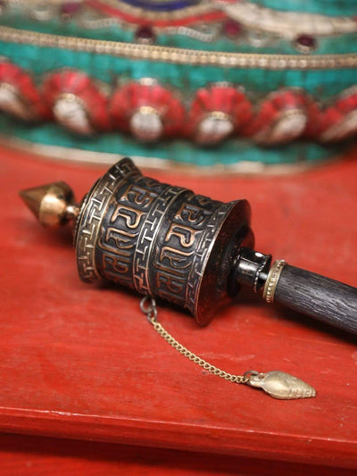 Ritual Items Default Traditional Tibetan Copper Prayer Wheel rp015