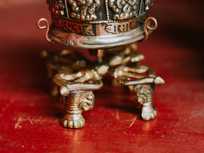 Ritual Items Double Dorje Tabletop Prayer Wheel RP037