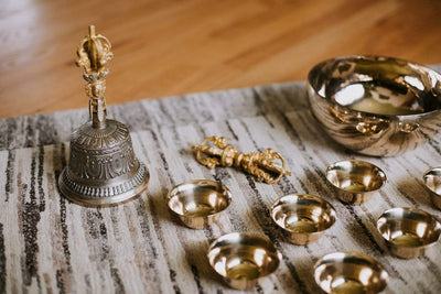 Ritual Items High Quality Gold Plated Bell and Dorje RB008
