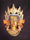 Ritual Items,Statues,Tibetan Style Default Painted Brass Tara Mask\r\n ma001