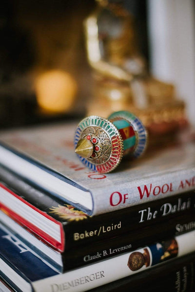 Ritual Items Stunning Turquoise Om Mani Prayer Wheel rp017